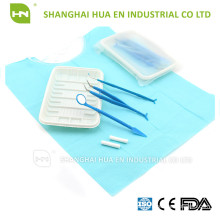 Kit odontológico descartável, kit odontológico de uso único, kit dental com 7 instrumentos